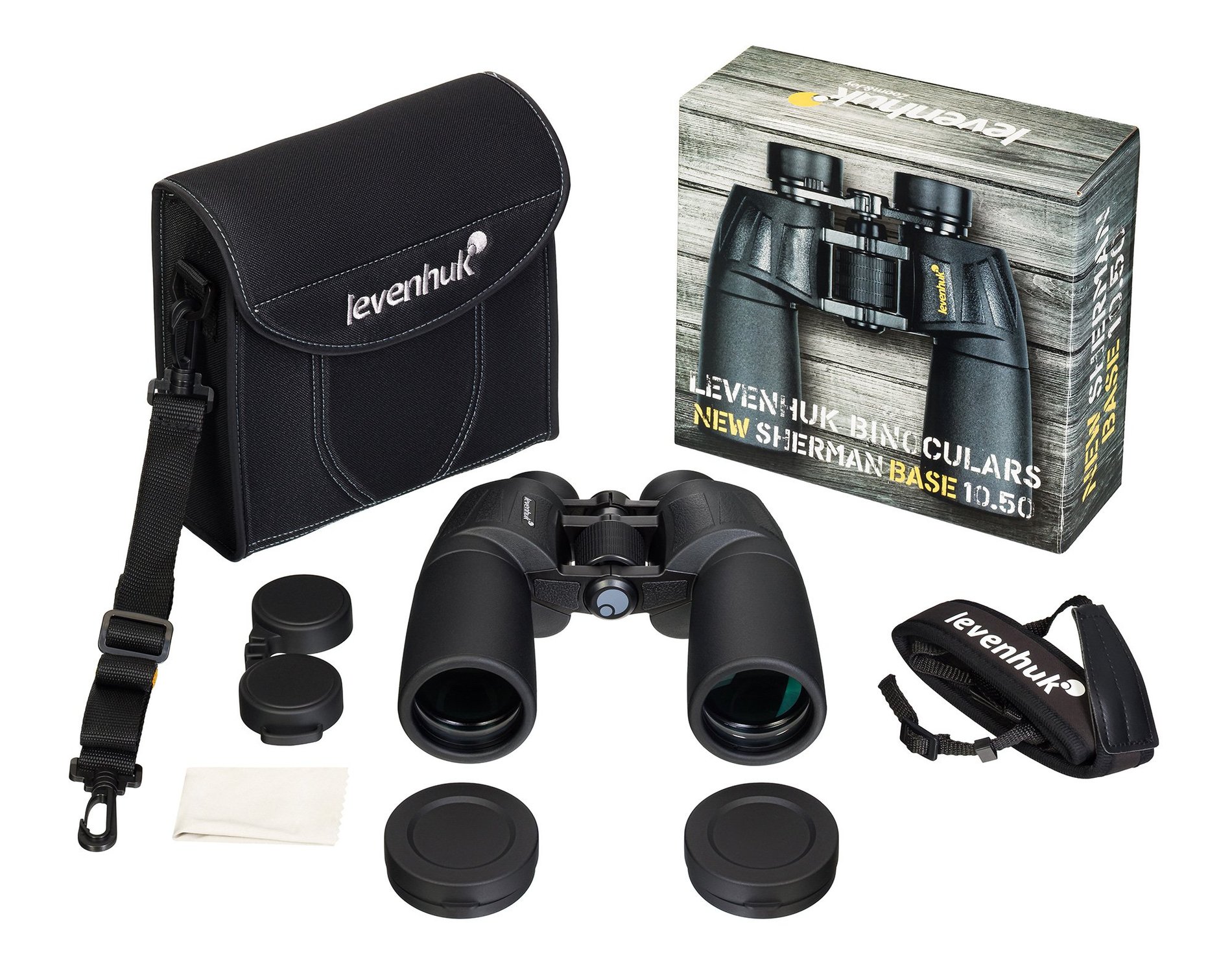 Levenhuk New Sherman PLUS 10x50 – Binocolo Professionale Con Prismi BaK-4 E Lenti FMC, Impermeabile IP67 Per Birdwatching E Caccia