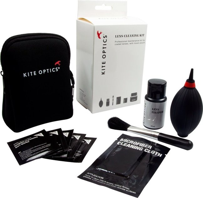 Kite lens cleaning kit